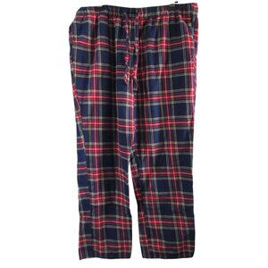 J Crew Mens XL Plaid Flannel Pajama Pants Elastic Waistband Pockets GUC